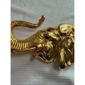 Christopher Ross 1980 Vintage Gold Elephant Belt Buckle RARE READ DESCRIPTION